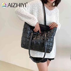 Women Large Capacity Cotton Padded Shopping Tote Bags