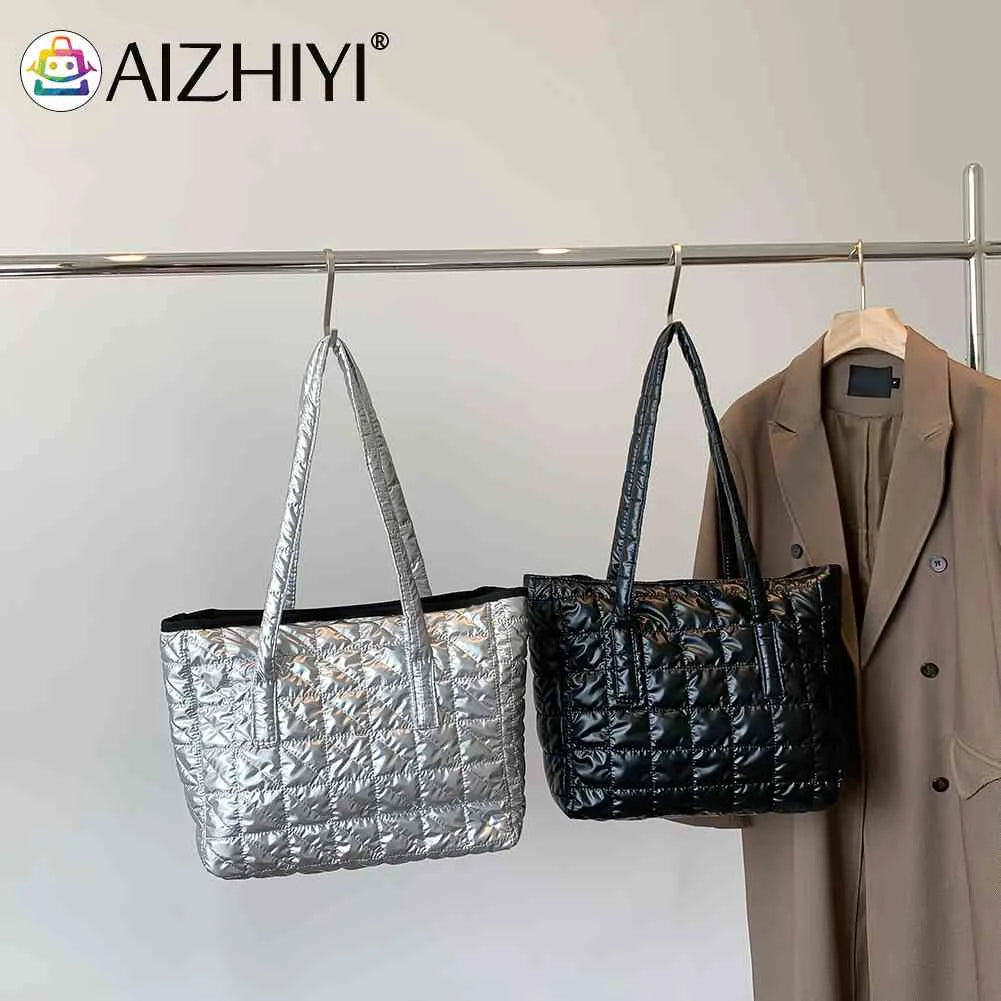 Women Large Capacity Cotton Padded Shopping Tote Bags