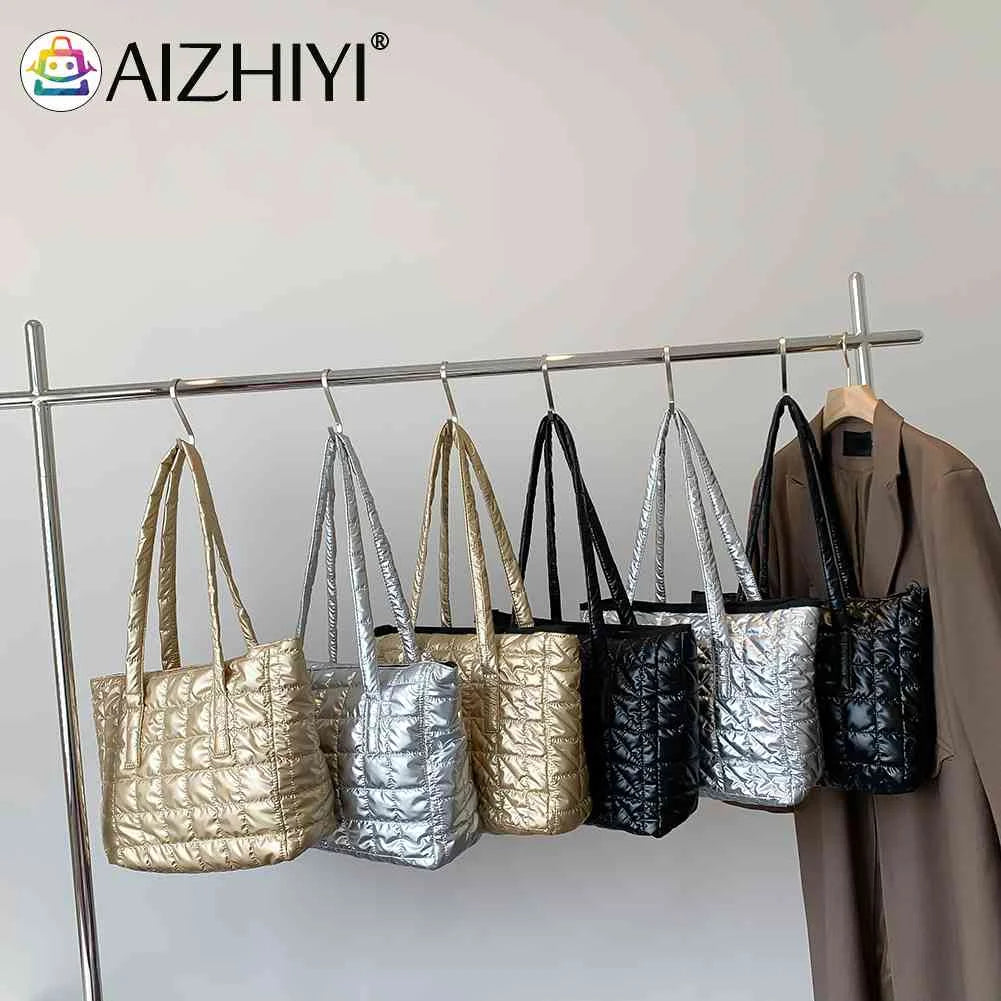 Women Large Capacity Cotton Padded Shopping Tote Bags