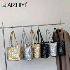 Women Large Capacity Cotton Padded Shopping Tote Bags