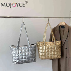 Large Capacity Cotton Padded Shopping Tote Bag for Women