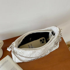 Floral Crossbody Bag for Women Small Purse Chain Handbags Tote Shoulder Bag