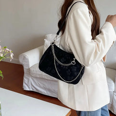 Floral Crossbody Bag for Women Small Purse Chain Handbags Tote Shoulder Bag