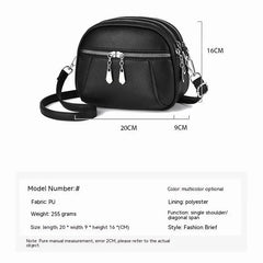 Women Shoulder Bag High PU Leather Crossbody Bags Waterproof Square Bags