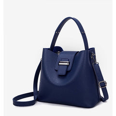 Women Shoulder Bag PU Leather Large Messenger Bag Interior Zipper Pocket