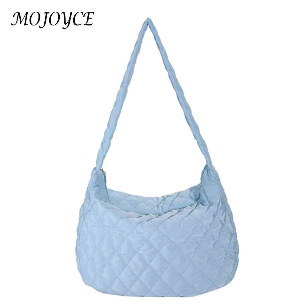 Women Shoulder Bag Large Capacity Purse Handbags Rhombus Pattern Underarm Bag