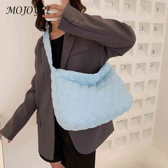 Women Shoulder Bag Large Capacity Purse Handbags Rhombus Pattern Underarm Bag
