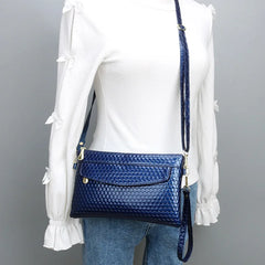 Women Shoulder Bag PU Leather Crossbody Bag Diamond Lattice Wallet Clutch