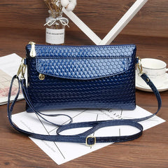 Women Shoulder Bag PU Leather Crossbody Bag Diamond Lattice Wallet Clutch