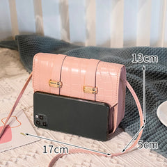 Women Shoulder Bag PU Leather Small Square Female Daily Messenger Crossbody