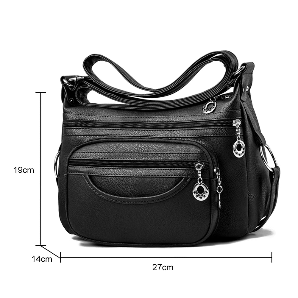 Women Shoulder Bag PU Leather Crossbody Mother Purse Handbag