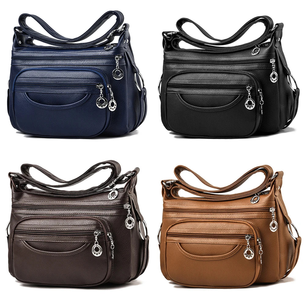 Women Shoulder Bag PU Leather Crossbody Mother Purse Handbag