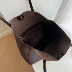 Women Shoulder Bag PU Leather Tote Handbags - High Capacity Shopping Totes