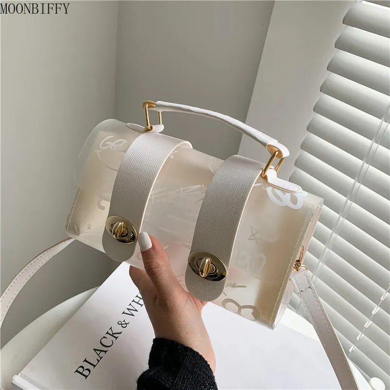 PVC Transparent Graffiti Messenger Female Bag Crossbody Bags