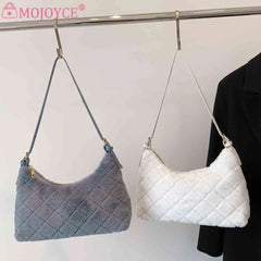 Plush Shoulder Bag Soft Fluffy Clutch Lightweight for Travel Shopping