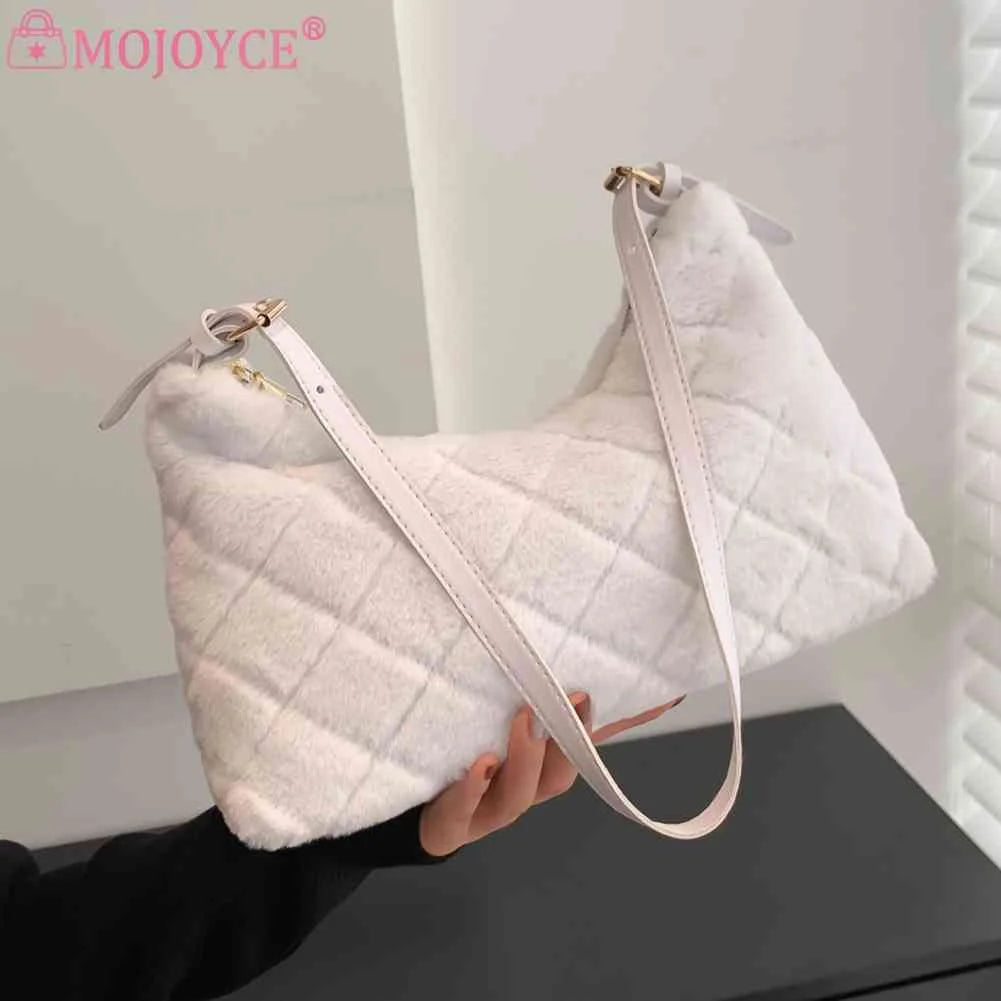 Plush Shoulder Bag Soft Fluffy Clutch Lightweight for Travel Shopping