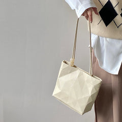 Women Shoulder Bag Solid Small Tote Underarm Bags Female Beaded Armpit Bag