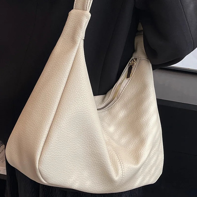 Women Shoulder Bag Solid PU Leather Crossbody Handbags High Capacity