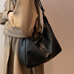 Women Shoulder Bag Solid PU Leather Crossbody Handbags High Capacity
