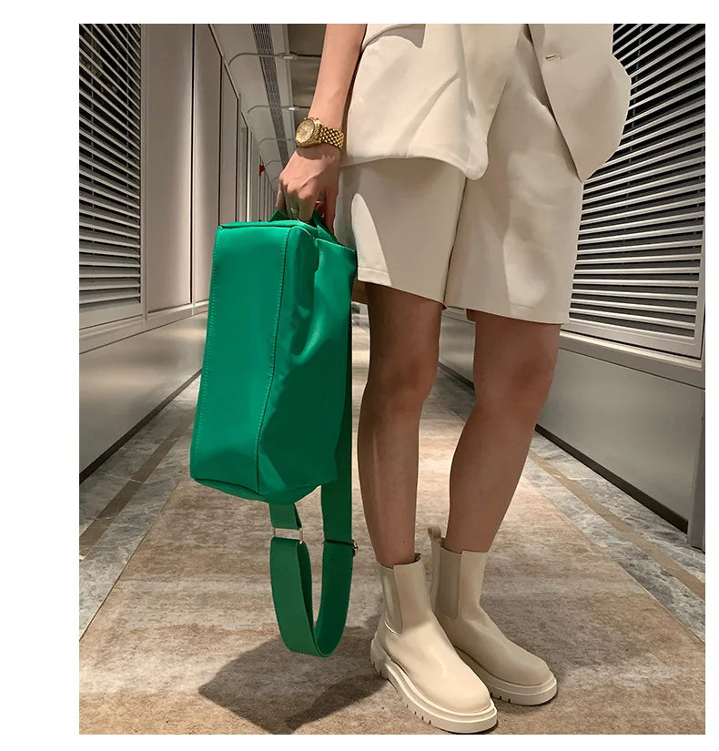 Women Shoulder Bag Wide Strap Oxford Crossbody Bag Large Female Sports Bags