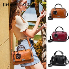 Flower Pendant Shoulder Bag Ladies Totes Party Purse Handbag