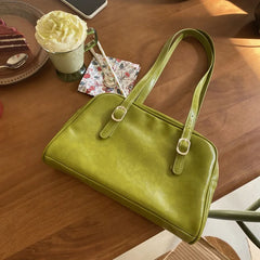 Retro Leather Shoulder Bag for Women Large Capacity Clutch Wallet Totes
