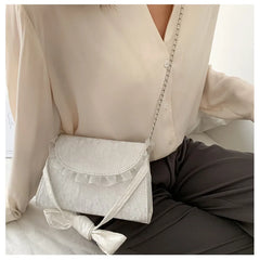 Women's Lace Bow Fresh Handbag Crossbody Bag Clutch