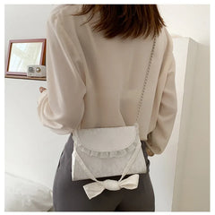 Women's Lace Bow Fresh Handbag Crossbody Bag Clutch