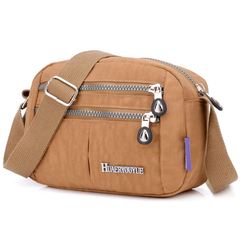 Nylon Shoulder Bag Colorful Handbag for Women Crossbody Daily Use