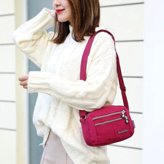 Nylon Shoulder Bag Colorful Handbag for Women Crossbody Daily Use