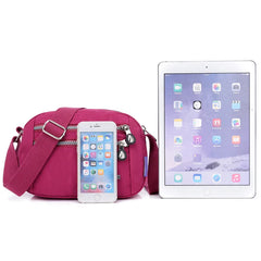 Nylon Shoulder Bag Colorful Handbag for Women Crossbody Daily Use