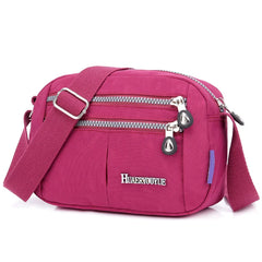 Nylon Shoulder Bag Colorful Handbag for Women Crossbody Daily Use