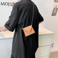 Retro Rhinestone Chain Messenger Bag for Women