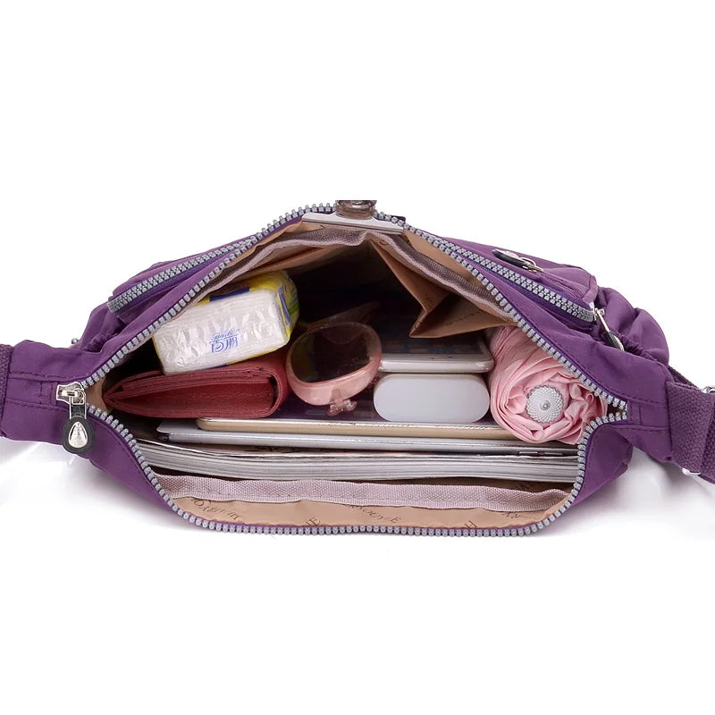 Waterproof Nylon Women Shoulder Bag Crossbody Female Bolsa