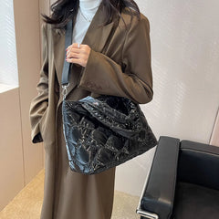 Winter Nylon Cotton-padded Shoulder Bag Large Capacity Crossbody Tote