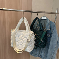 Winter Nylon Cotton-padded Shoulder Bag Large Capacity Crossbody Tote