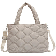 Winter Nylon Cotton-padded Shoulder Bag Large Capacity Crossbody Tote