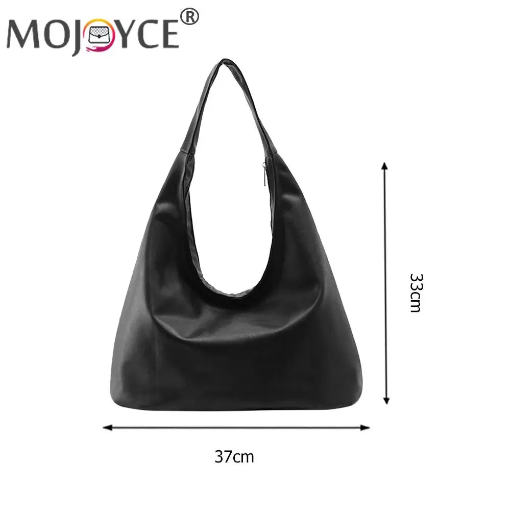 Women Shoulder Dumpling Bag PU Leather Crossbody Handbag Chain Solid
