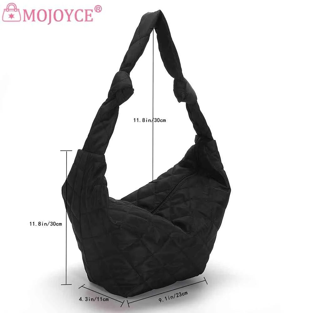 Women Shoulder Handbags Solid Cotton Padded Top-handle Totes Casual Shoulder Tot