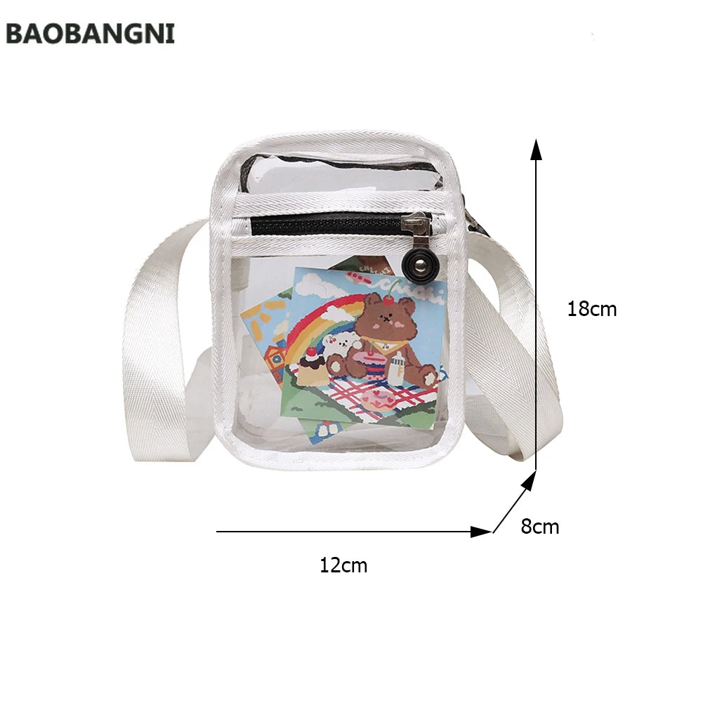 Women Small Clear Handbags Messenger Tote Waterproof Crossbody Handbags