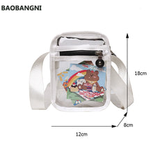 Women Small Clear Handbags Messenger Tote Waterproof Crossbody Handbags
