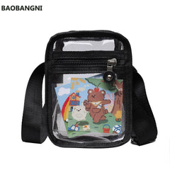 Women Small Clear Handbags Messenger Tote Waterproof Crossbody Handbags