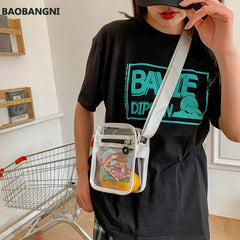 Women Small Clear Handbags Messenger Tote Waterproof Crossbody Handbags
