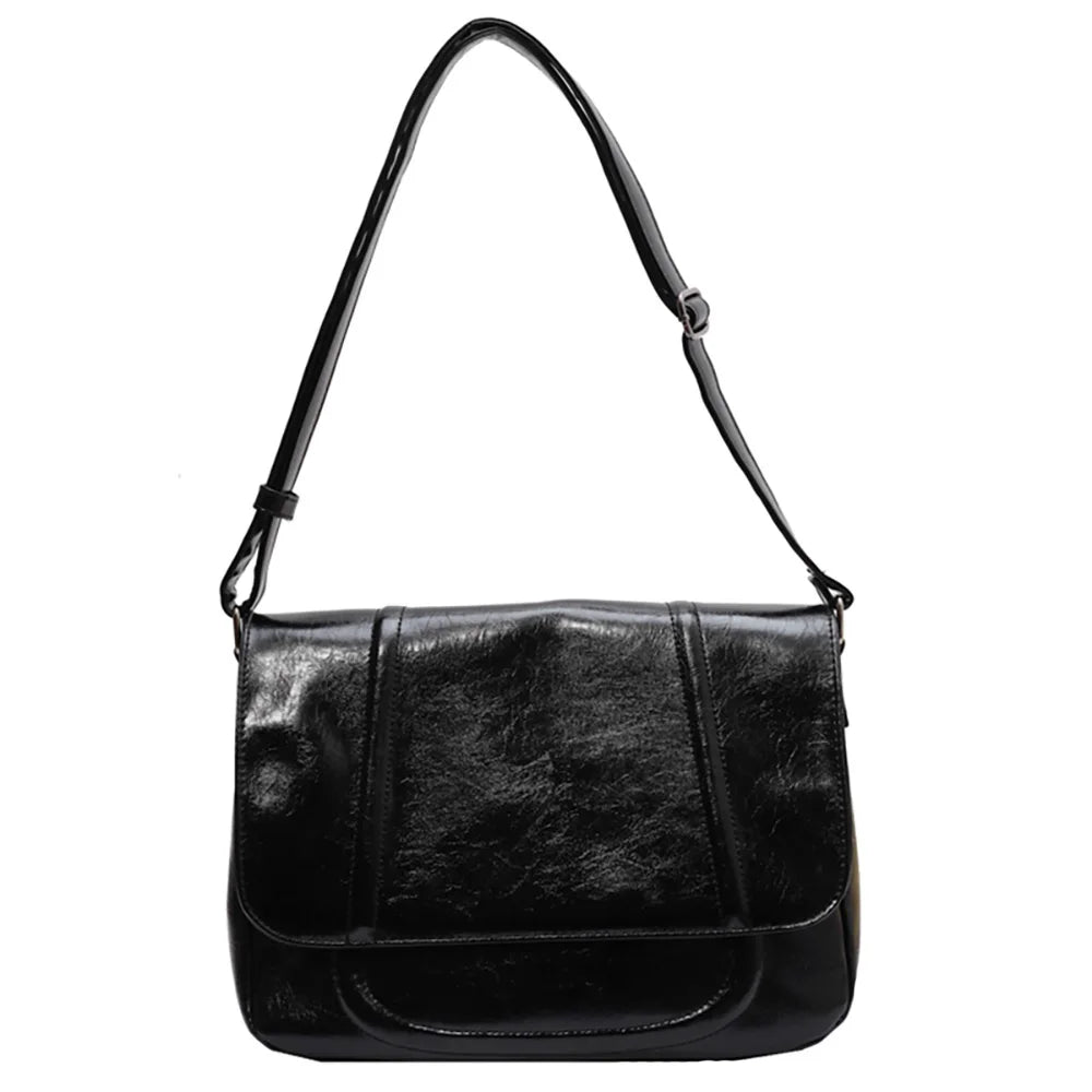 Women Shoulder Messenger Bag Pu Leather Crossbody Tote Bags Winter Large Capacit