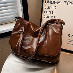 Women Shoulder Messenger Bag Pu Leather Crossbody Tote Bags Winter Large Capacit