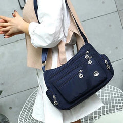 Waterproof Nylon Crossbody Bag Large Capacity Travel Purse