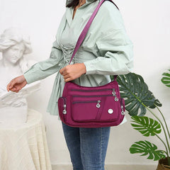 Waterproof Nylon Crossbody Bag Large Capacity Travel Purse