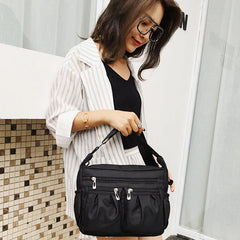 Waterproof Nylon Crossbody Bag Large Capacity Travel Purse