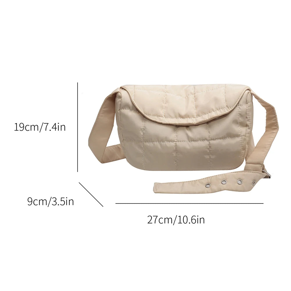Women Shoulder Tote Bag Quilted Sling Hand Bag Solid Rhombus Pattern