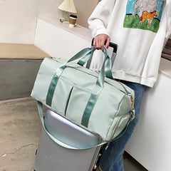 Women Shoulder Travel Bag Multifunctional Weekend Gym Luggage Female Nylon Large